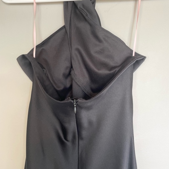 Black Sleeveless Satin Evening Gown size 4 - Picture 6 of 10